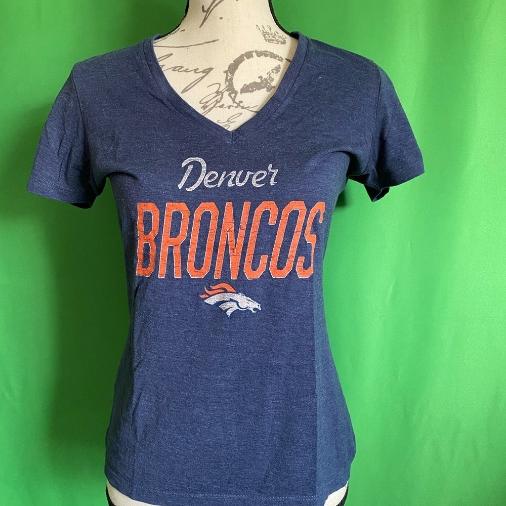 Denver Broncos Blue V-Neck T-Shirt